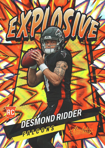 2022 Panini Absolute Explosive RC Desmond Ridder #E38 Atlanta Falcons