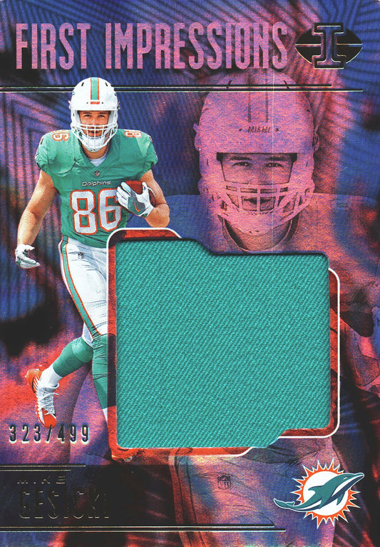 2018 Panini Illusions First Impressions /499 Mike Gesicki #FI-MG Miami Dolphins