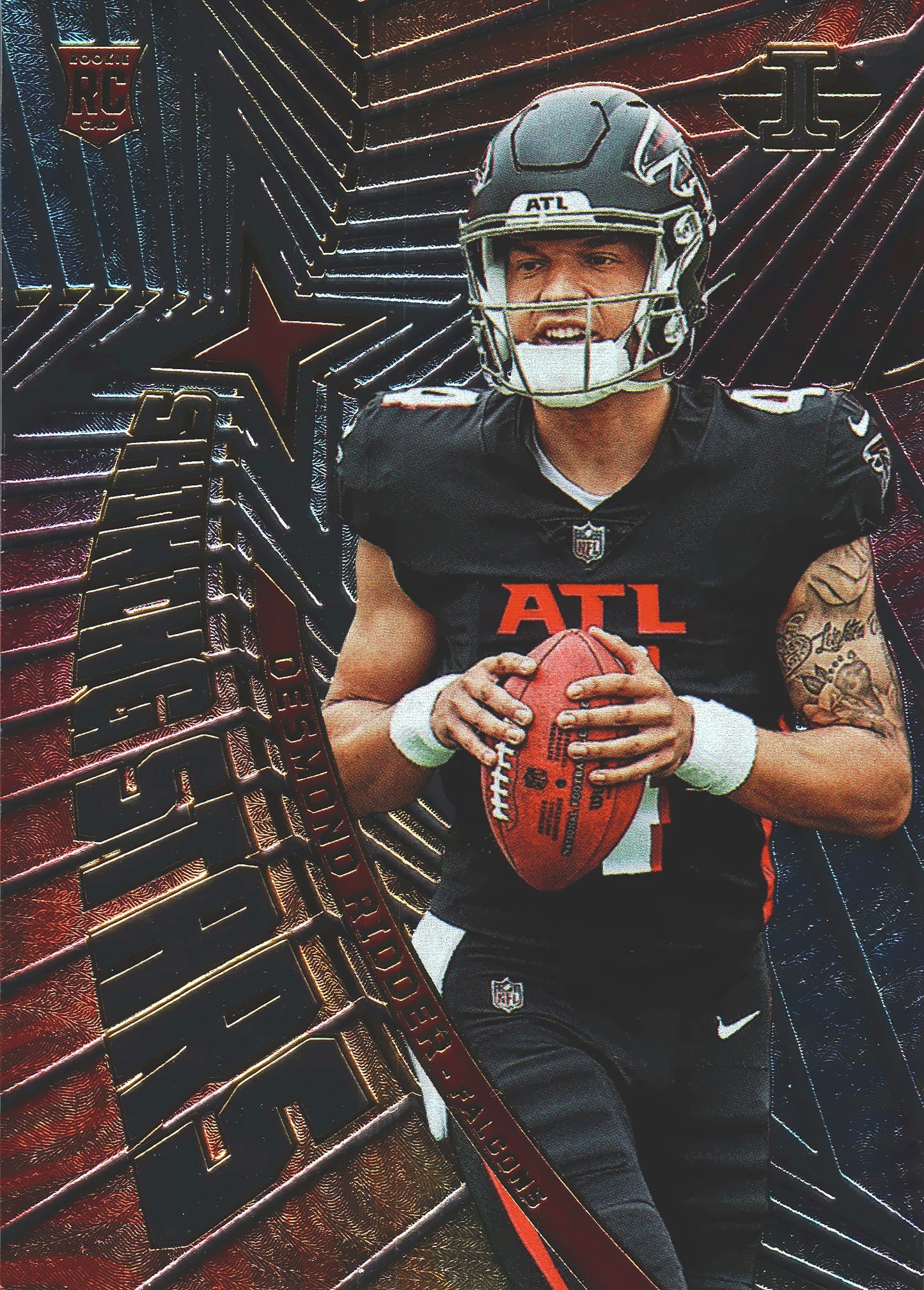 2022 Panini Illusions Shining Stars Desmond Ridder RC #SS-12 Atlanta Falcons