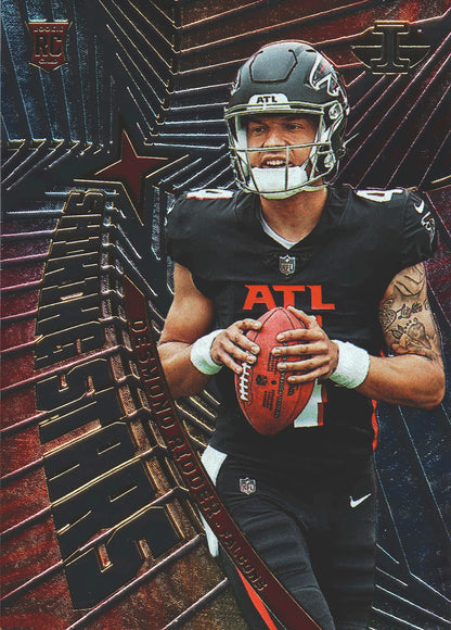 2022 Panini Illusions Shining Stars Desmond Ridder RC #SS-12 Atlanta Falcons