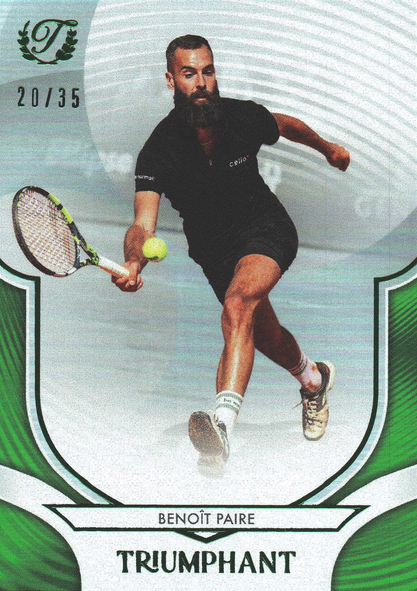 2025 Topps Triumphant Tennis Green /35 Benoit Paire #44