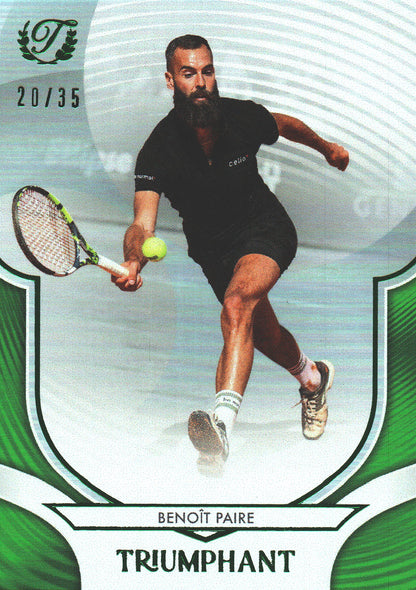 2025 Topps Triumphant Tennis Green /35 Benoit Paire #44