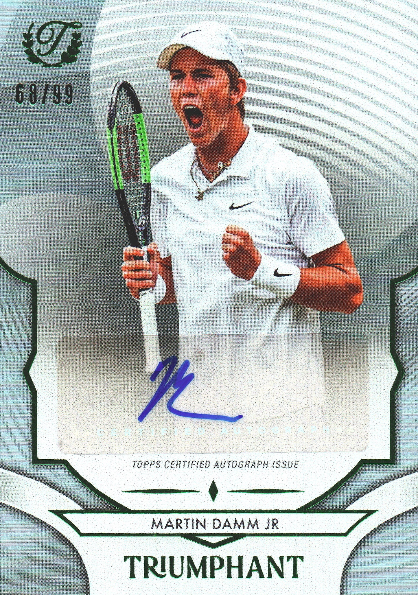 2025 Topps Triumphant Tennis Autograph /99 Martin Damm Jr. #71-A