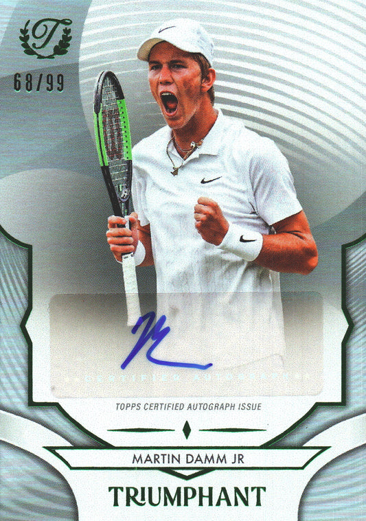 2025 Topps Triumphant Tennis Autograph /99 Martin Damm Jr. #71-A
