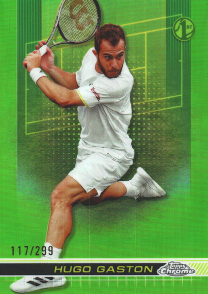 2024 Topps Chrome Tennis Lime Green /199 Hugo Gaston RC #20
