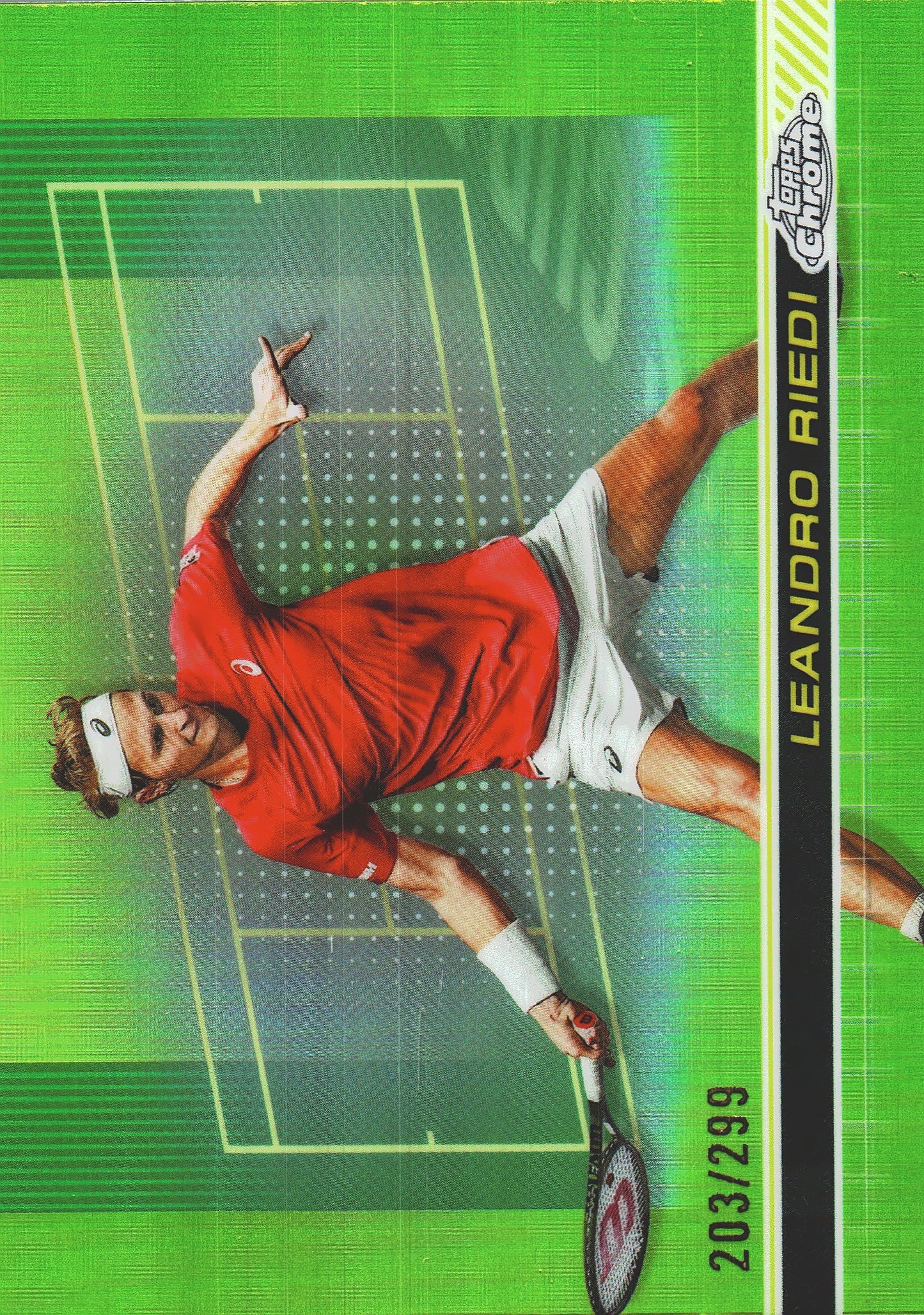 2024 Topps Chrome Tennis Lime Green /199 Leandro Riedi #199