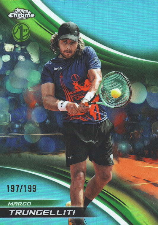 2025 Topps Chrome Tennis Aqua /199 Marco Trungelliti RC #158