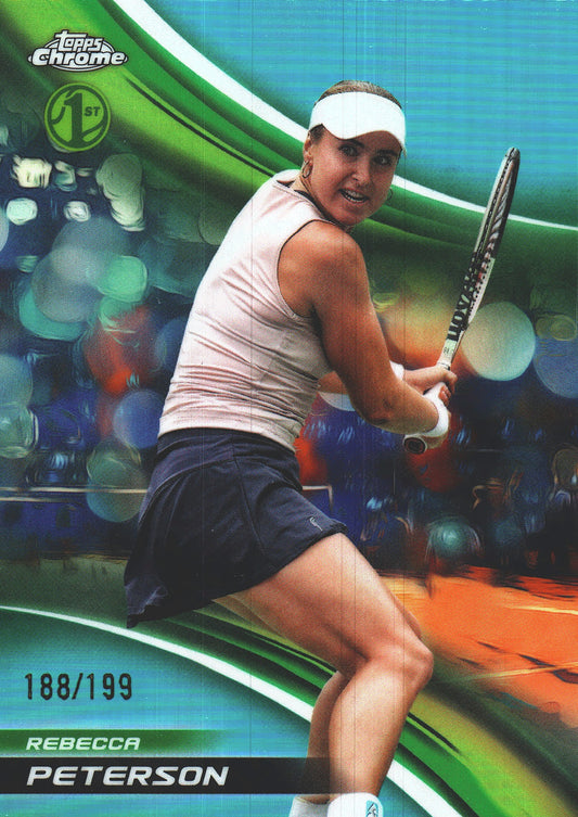 2025 Topps Chrome Tennis Aqua /199 Rebecca Peterson RC #258