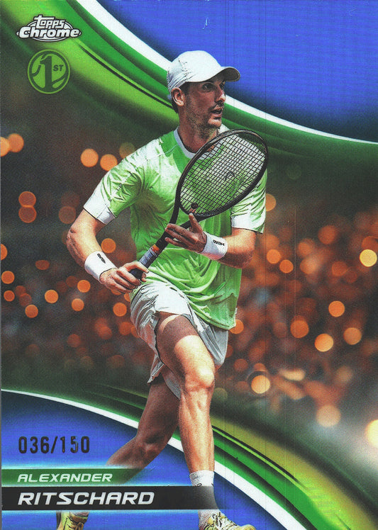 2025 Topps Chrome Tennis Blue /150 Alexander Ritschard RC #135