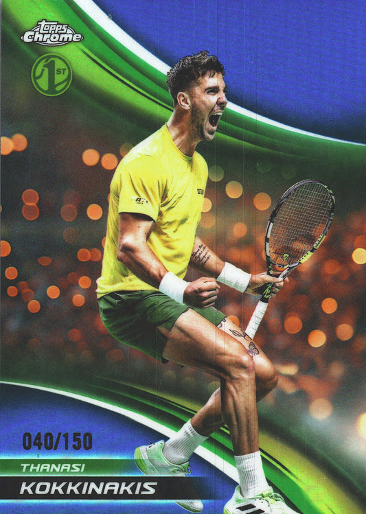 2025 Topps Chrome Tennis Blue /150 Thanasi Kokkinakis RC #299