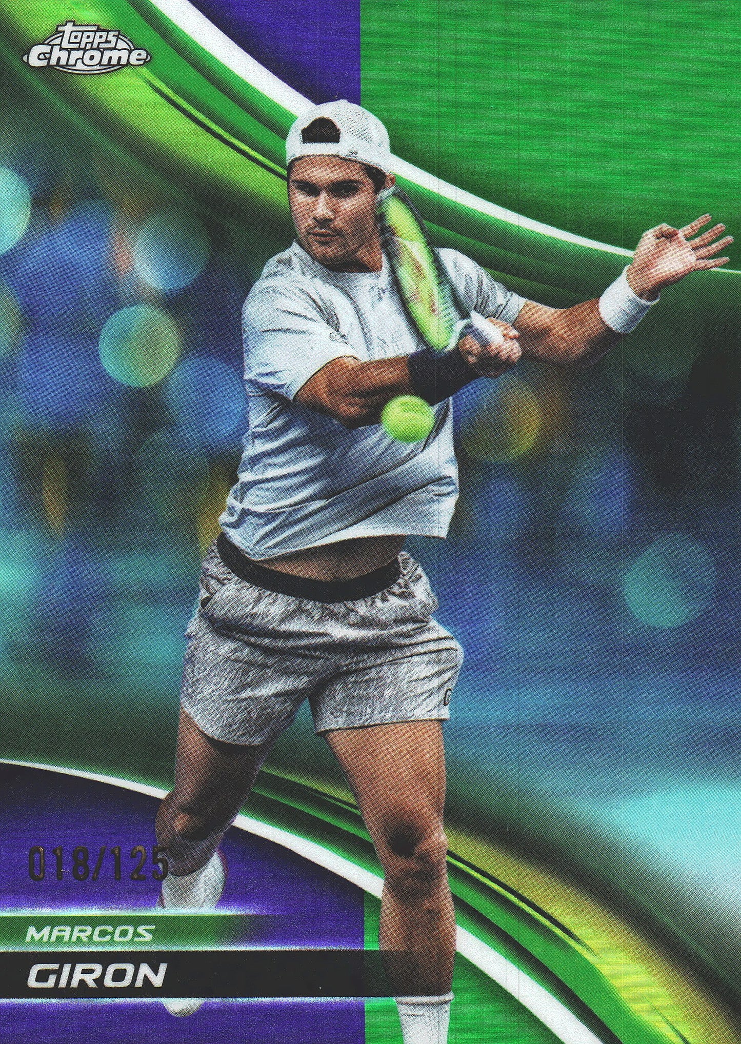2025 Topps Chrome Tennis Purple and Green /125 Marcos Giron #70