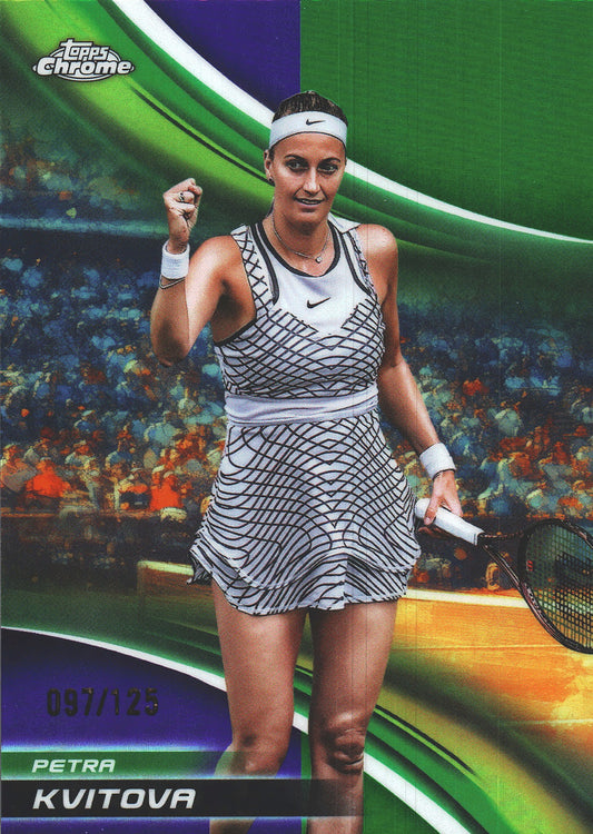 2025 Topps Chrome Tennis Purple and Green /125 Petra Kvitova #211