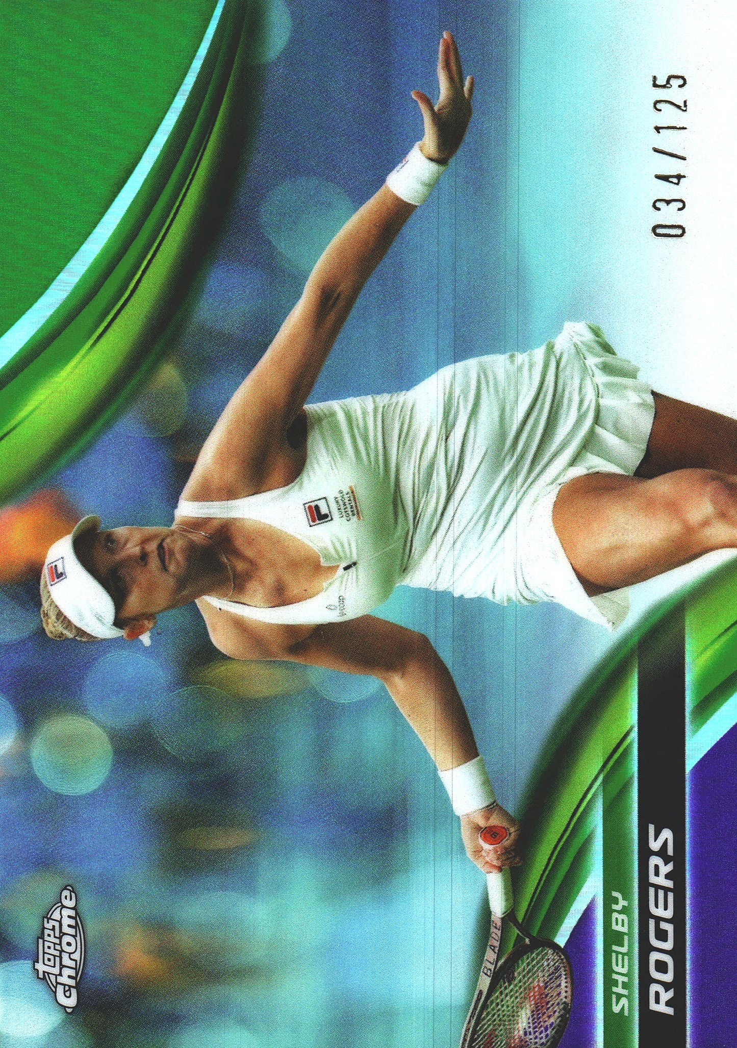 2025 Topps Chrome Tennis Purple and Green /125 Shelby Rogers #259