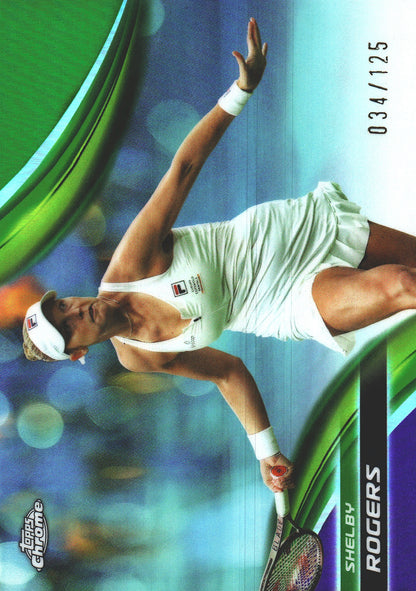2025 Topps Chrome Tennis Purple and Green /125 Shelby Rogers #259