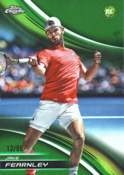 2025 Topps Chrome Tennis Green /99 Jake Fearnley RC #119