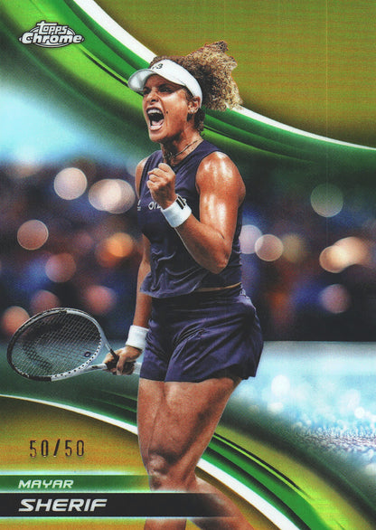 2025 Topps Chrome Tennis Gold /50 Mayar Sherif #121