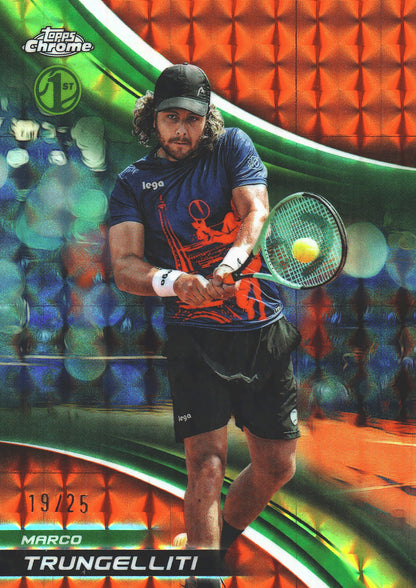 2025 Topps Chrome Tennis Orange Geometric /25 Marco Trungelliti RC #158