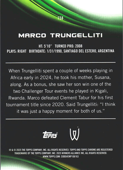 2025 Topps Chrome Tennis Orange Geometric /25 Marco Trungelliti RC #158