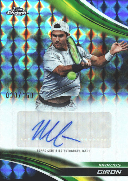 2025 Topps Chrome Tennis Blue Geometric /150 Autograph Marcos Giron #CA-MGN