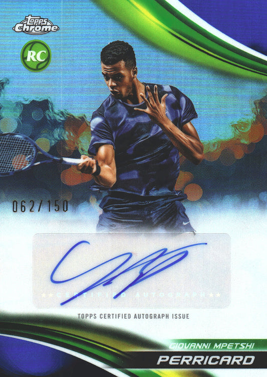 2025 Topps Chrome Tennis Blue /150 Autograph Giovanni Mpetshi Perricard #CA-GMP