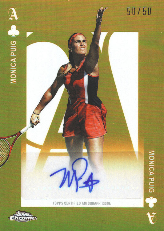 2025 Topps Chrome Tennis Aces Autograph Gold /50 Monica Puig