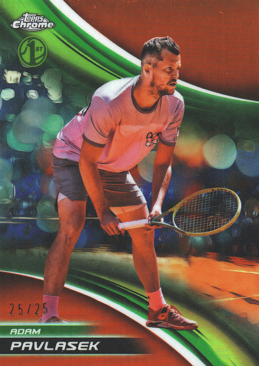 2025 Topps Chrome Tennis Orange /25 Adam Pavlasek RC #280