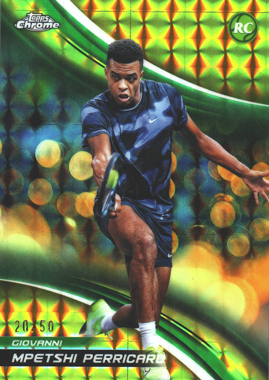 2025 Topps Chrome Tennis Gold Geometric /50 Giovanni Mpetshi Perricard RC #73