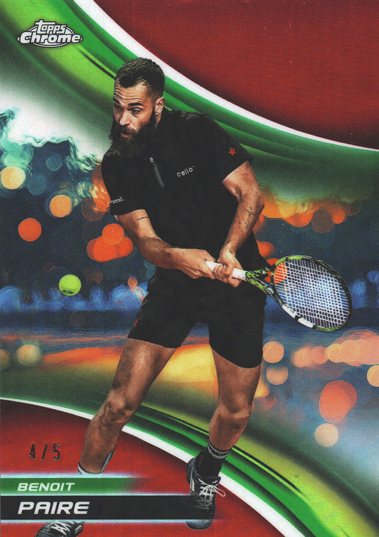 2025 Topps Chrome Tennis Red /5 Benoit Paire #220