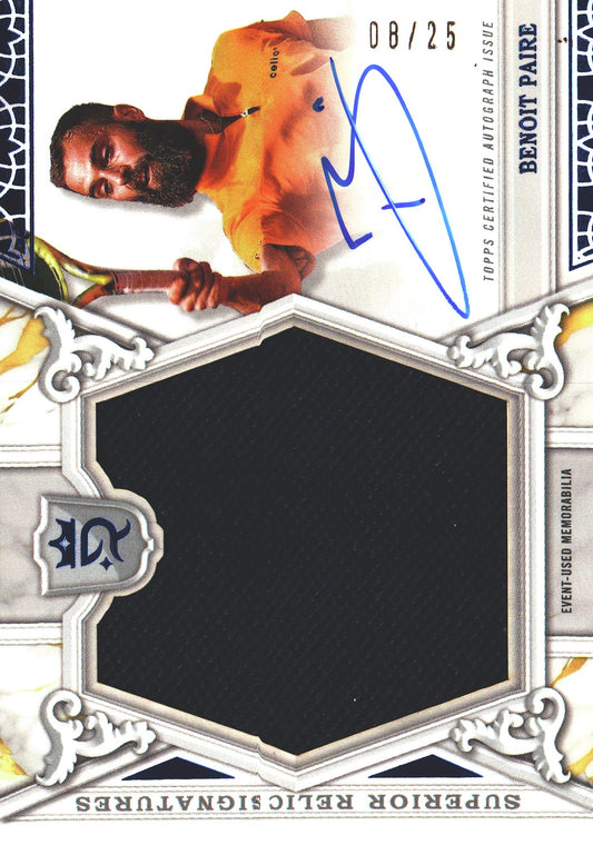 2024 Topps Royalty Tennis On-Card Patch Autograph /25 Benoit Paire #SRS-BP