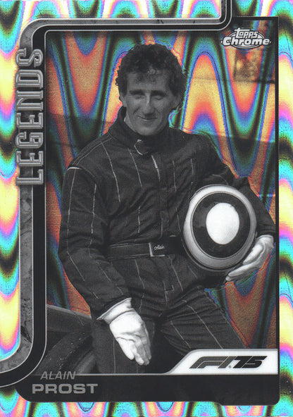 2025 Topps Chrome Formula 1 Black and White Raywave Alain Prost #149 Ferrari