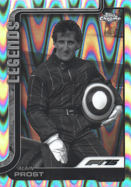 2025 Topps Chrome Formula 1 Black and White Raywave Alain Prost #149 Ferrari