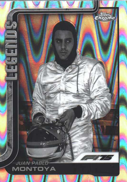 2025 Topps Chrome Formula 1 Black and White Raywave Juan Pablo Montoya LGD #156 Williams