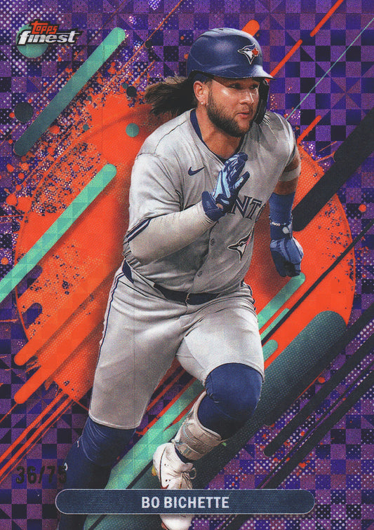 2025 Topps Finest Purple /75 Bo Bichette #275 Toronto Blue Jays
