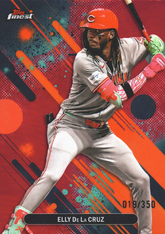 2025 Topps Finest Pink /350 Elly De La Cruz #56 Cincinnati Reds