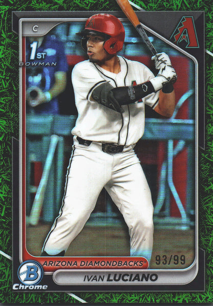 2024 Topps Bowman Chrome Green Grass /99 Ivan Luciano #BDC-29 Arizona Diamondbacks