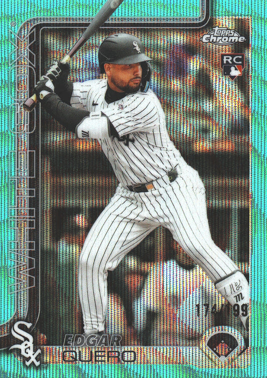 2025 Topps Chrome Aqua /199 Edgar Quero RC #US165 Chicago White Sox