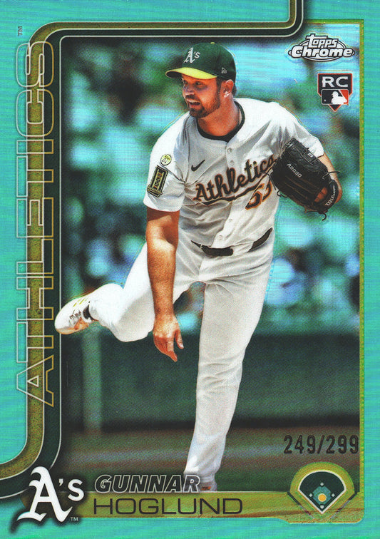 2025 Topps Chrome Aqua /199 Gunnar Hoglund RC #USC127 Athletics