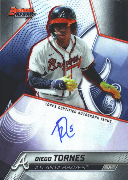 2025 Topps Bowman Best Autograph Diego Tornes #B25-DT Atlanta Braves