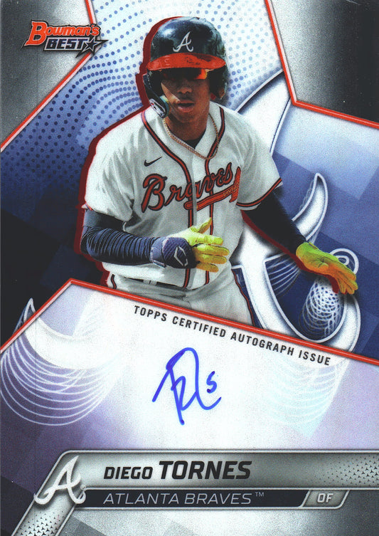 2025 Topps Bowman Best Autograph Diego Tornes #B25-DT Atlanta Braves