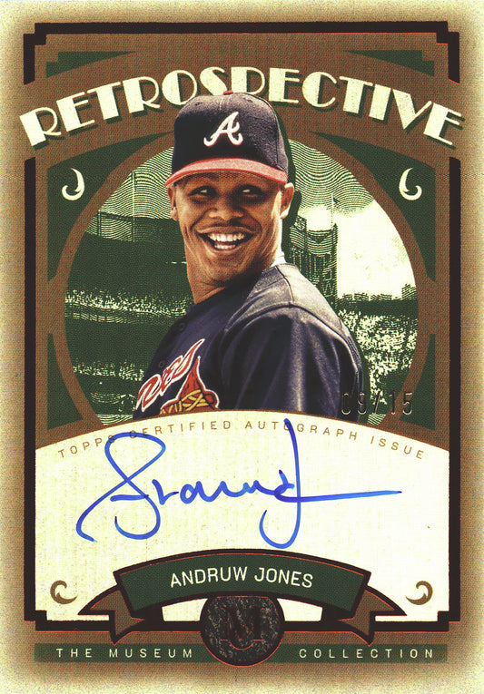 2025 Topps Museum Collection Retrospective Auto /15 Andruw Jones #RS-AJ Atlanta Braves