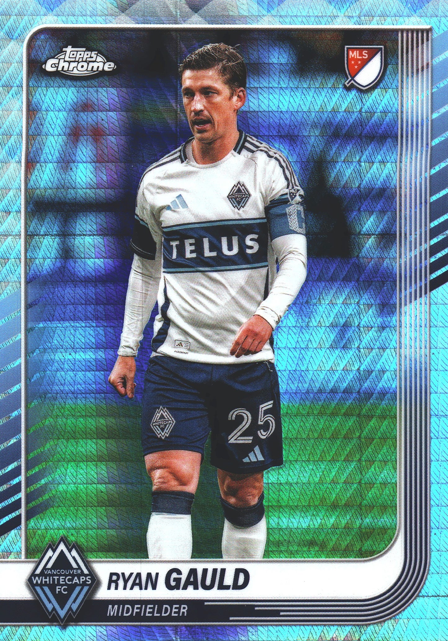 2025 Topps Chrome MLS Prism Refractor Ryan Gauld #3 Vancouver Whitecaps FC