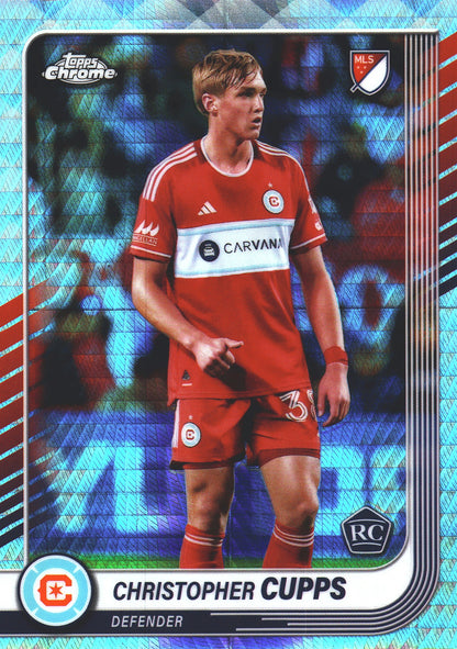 2025 Topps Chrome MLS Prism Refractor Christopher Cupps #51 Chicago Fire