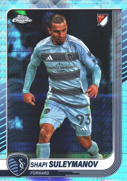 2025 Topps Chrome MLS Prism Refractor Shapi Suleymanov #78 Sporting Kansas City