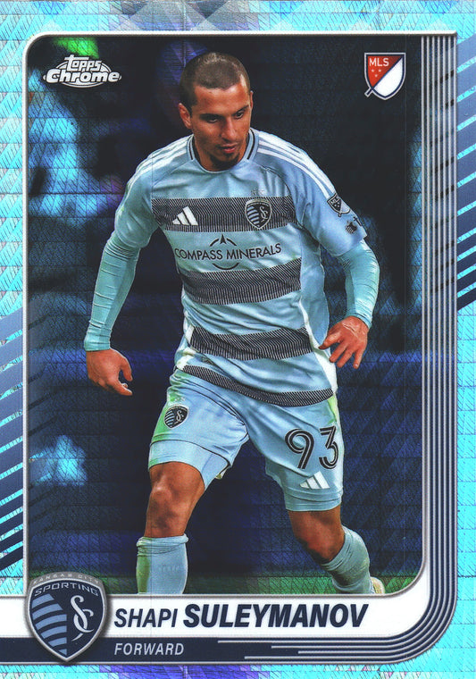 2025 Topps Chrome MLS Prism Refractor Shapi Suleymanov #78 Sporting Kansas City