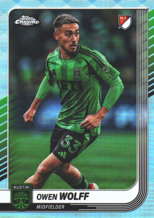 2025 Topps Chrome MLS Refractor Owen Wolff #77 Austin FC
