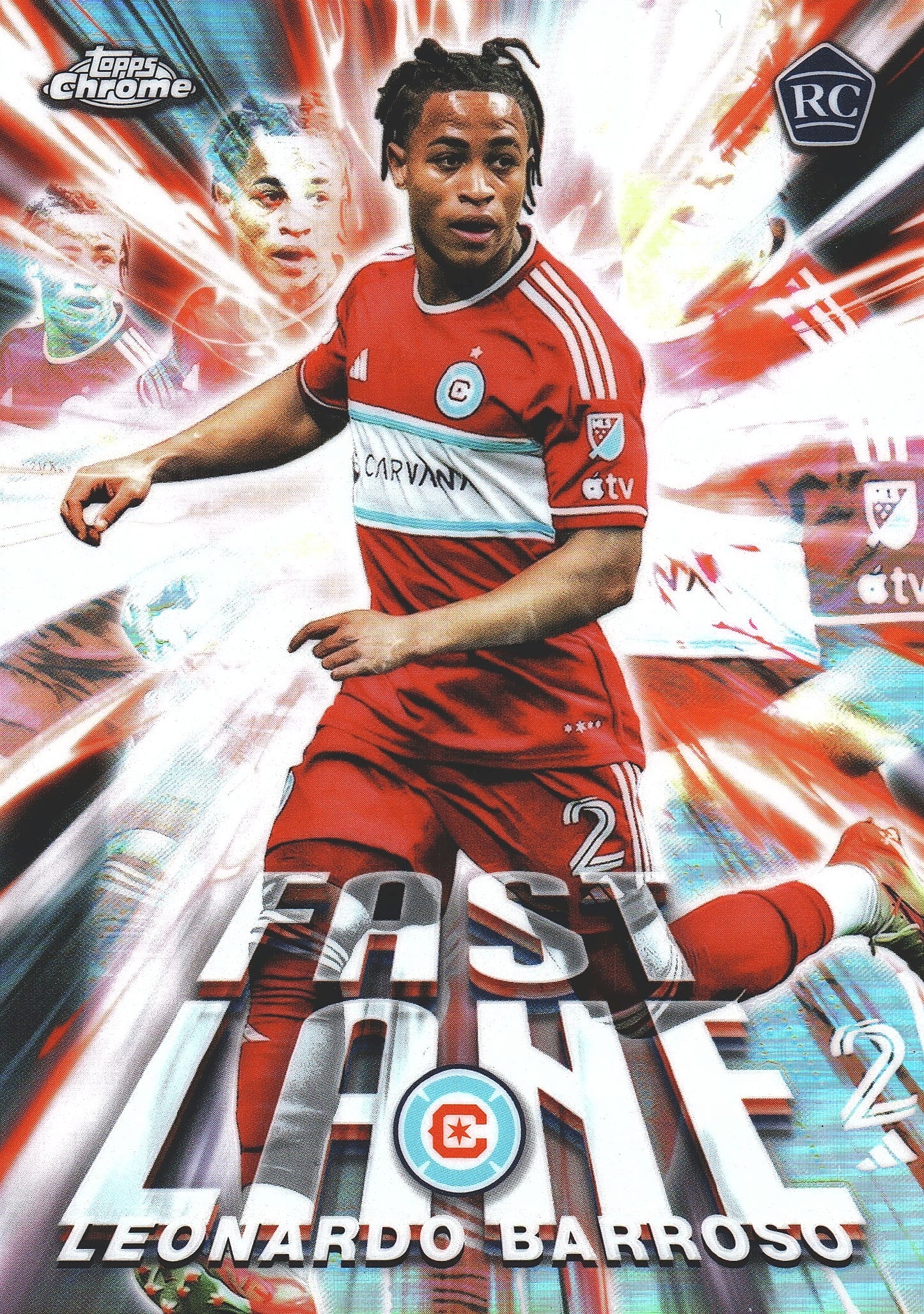 2025 Topps Chrome MLS Fast Lane Leonardo Barroso #FL-15 Chicago Fire