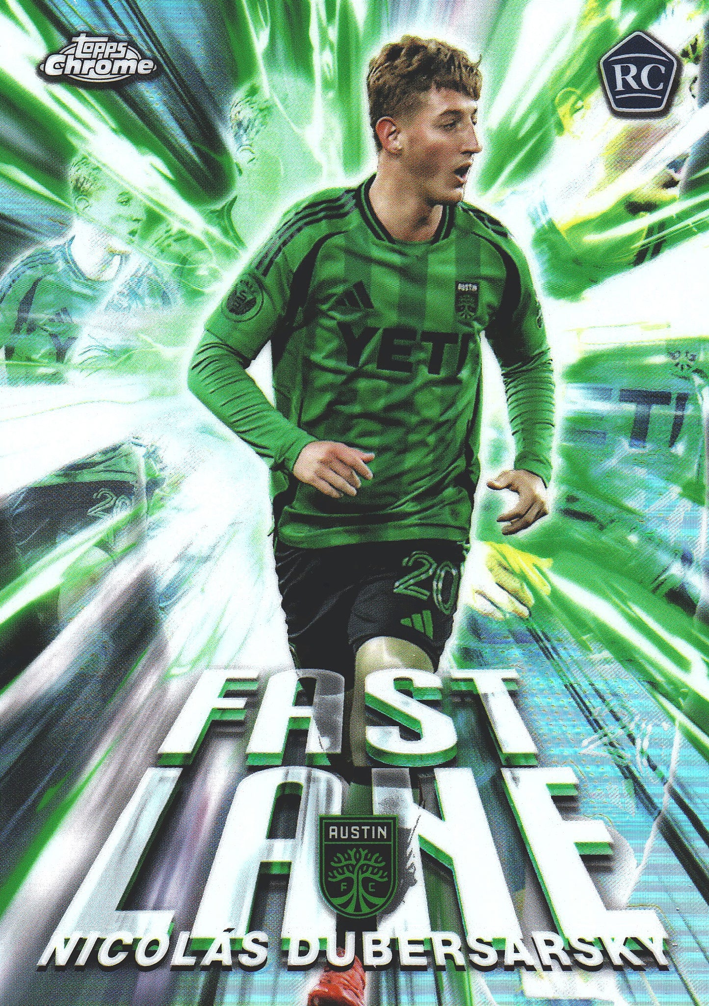 2025 Topps Chrome MLS Fast Lane Nicolas Dubersarsky #FL-17 Austin FC
