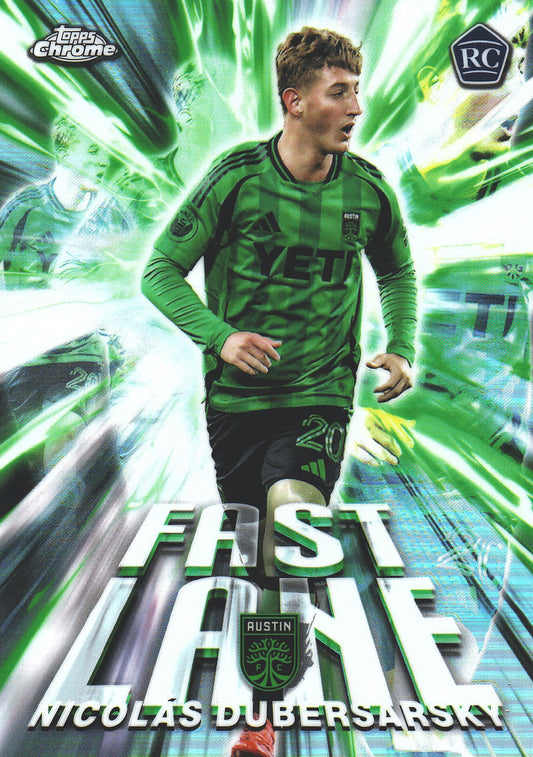 2025 Topps Chrome MLS Fast Lane Nicolas Dubersarsky #FL-17 Austin FC
