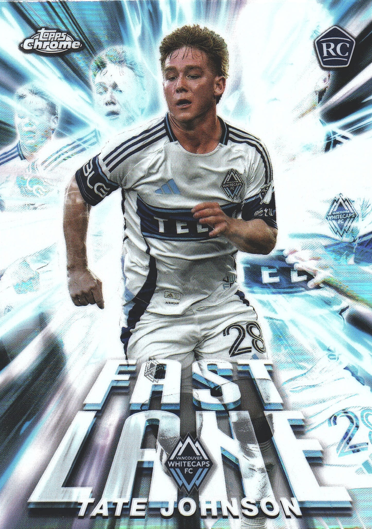 2025 Topps Chrome MLS Fast Lane Tate Johnson #FL-21 Vancouver Whitecaps FC