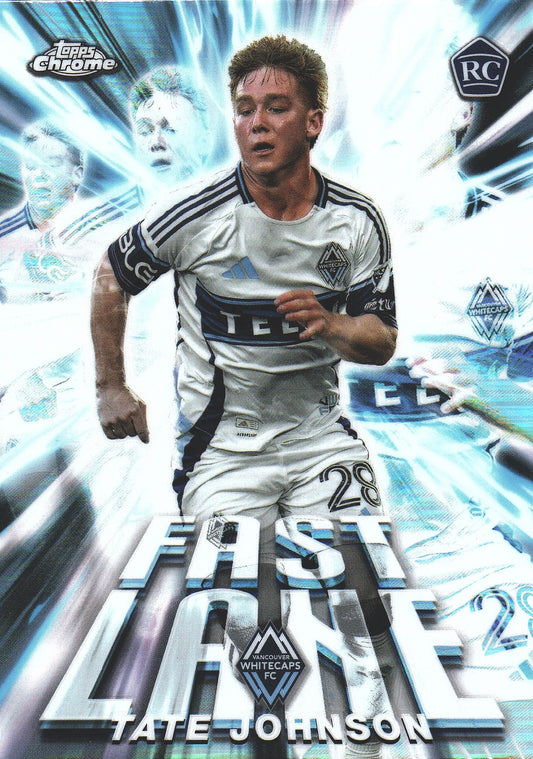 2025 Topps Chrome MLS Fast Lane Tate Johnson #FL-21 Vancouver Whitecaps FC